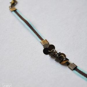 Bracelet Antique Gold-plated Brass Charms And..